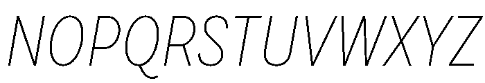 Draft Condensed Thin Italic Font UPPERCASE