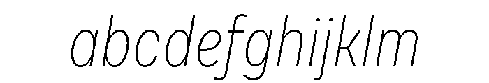 Draft Condensed Thin Italic FONT