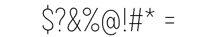 Draft Condensed Thin Font OTHER CHARS