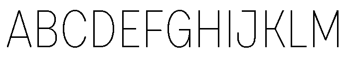 Draft Condensed Thin Font UPPERCASE