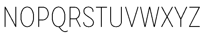 Draft Condensed Thin Font UPPERCASE