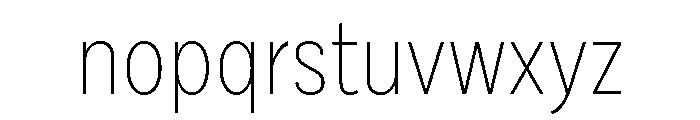 Draft Condensed Thin Font LOWERCASE