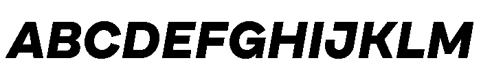 Draft Expanded Extra Bold Italic Font UPPERCASE