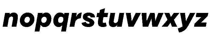 Draft Expanded Extra Bold Italic Font LOWERCASE