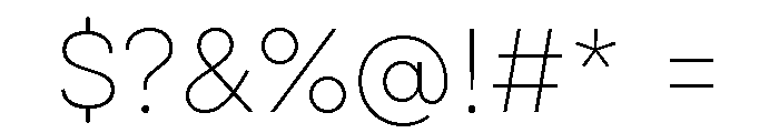 Draft Expanded Thin Font OTHER CHARS