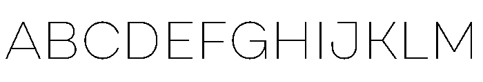 Draft Expanded Thin Font UPPERCASE