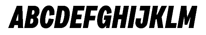 Draft Extra Condensed Black Italic Font UPPERCASE