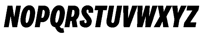 Draft Extra Condensed Black Italic Font UPPERCASE