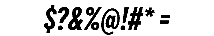 Draft Extra Condensed Bold Italic Font OTHER CHARS