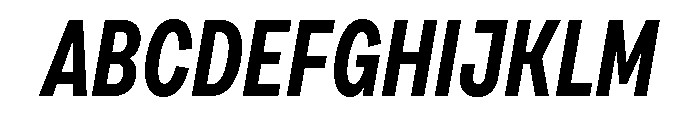 Draft Extra Condensed Bold Italic Font UPPERCASE