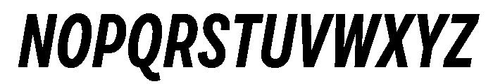 Draft Extra Condensed Bold Italic Font UPPERCASE