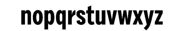 Draft Extra Condensed Bold Font LOWERCASE