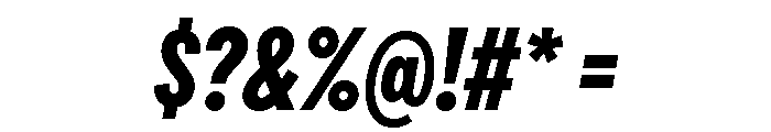 Draft Extra Condensed Extra Bold Italic Font OTHER CHARS