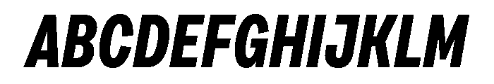 Draft Extra Condensed Extra Bold Italic Font UPPERCASE