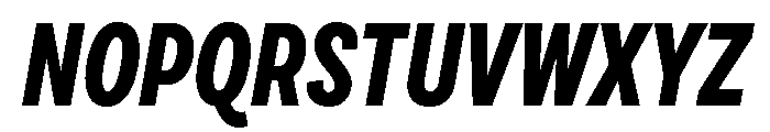 Draft Extra Condensed Extra Bold Italic Font UPPERCASE
