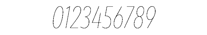 Draft Extra Condensed Hairline Italic Font OTHER CHARS