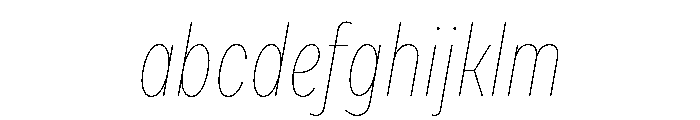 Draft Extra Condensed Hairline Italic FONT