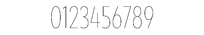 Draft Extra Condensed Hairline Font OTHER CHARS