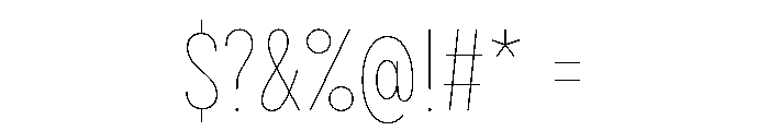Draft Extra Condensed Hairline Font OTHER CHARS