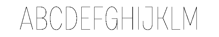 Draft Extra Condensed Hairline Font UPPERCASE