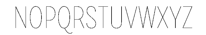 Draft Extra Condensed Hairline Font UPPERCASE