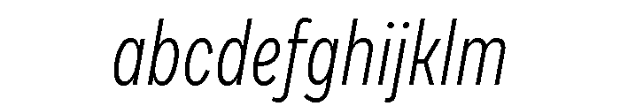 Draft Extra Condensed Light Italic FONT