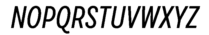 Draft Extra Condensed Medium Italic Font UPPERCASE