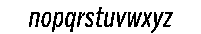 Draft Extra Condensed Medium Italic Font LOWERCASE