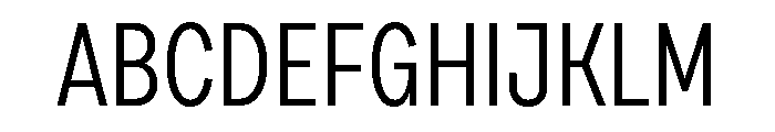 Draft Extra Condensed Regular Font UPPERCASE