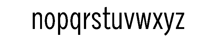Draft Extra Condensed Regular Font LOWERCASE