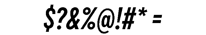 Draft Extra Condensed Semi Bold Italic Font OTHER CHARS