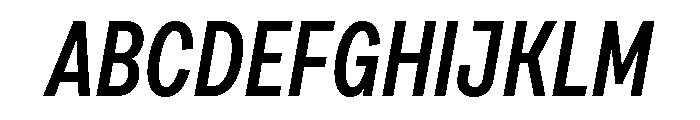 Draft Extra Condensed Semi Bold Italic Font UPPERCASE