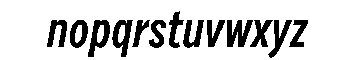 Draft Extra Condensed Semi Bold Italic Font LOWERCASE