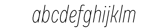 Draft Extra Condensed Thin Italic FONT