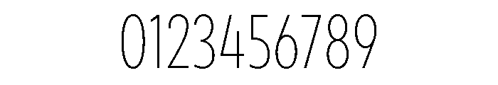 Draft Extra Condensed Thin Font OTHER CHARS