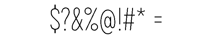 Draft Extra Condensed Thin Font OTHER CHARS