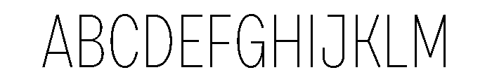 Draft Extra Condensed Thin Font UPPERCASE