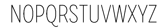 Draft Extra Condensed Thin Font UPPERCASE