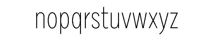 Draft Extra Condensed Thin Font LOWERCASE