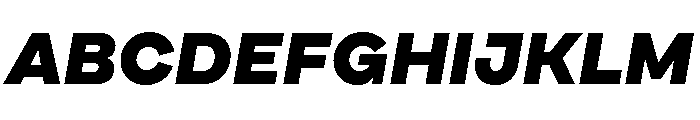 Draft Extra Expanded Black Italic Font UPPERCASE