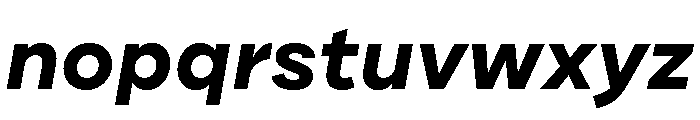 Draft Extra Expanded Bold Italic Font LOWERCASE