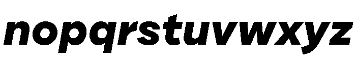 Draft Extra Expanded Extra Bold Italic Font LOWERCASE