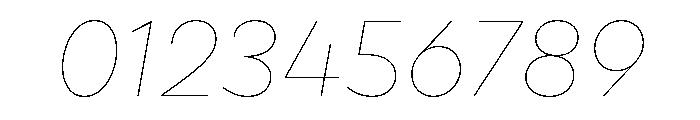 Draft Extra Expanded Hairline Italic Font OTHER CHARS
