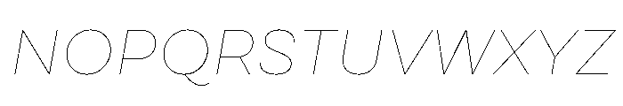 Draft Extra Expanded Hairline Italic Font UPPERCASE