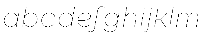 Draft Extra Expanded Hairline Italic FONT