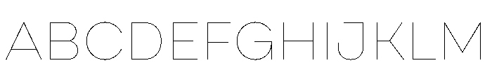 Draft Extra Expanded Hairline Font UPPERCASE
