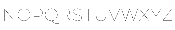 Draft Extra Expanded Hairline Font UPPERCASE