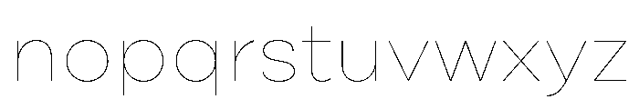 Draft Extra Expanded Hairline Font LOWERCASE
