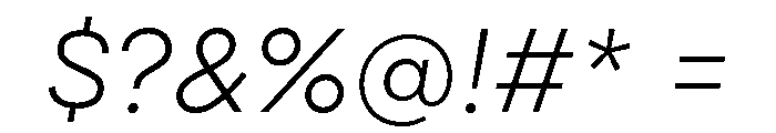 Draft Extra Expanded Light Italic Font OTHER CHARS