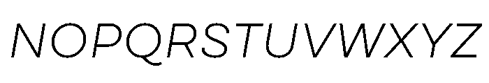 Draft Extra Expanded Light Italic Font UPPERCASE